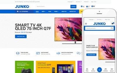 Junko – digitális, elektronikai áruház WooCommerce WordPress téma