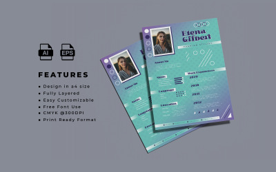 Resume and CV Flyer Template 3