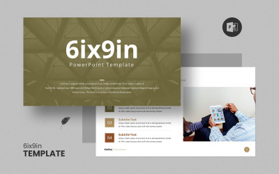 6ix9 hüvelykes PowerPoint bemutatósablon