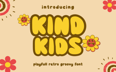 Kind Kids - Playfull - Retro - Groovy - Шрифт