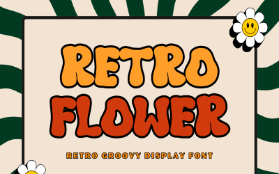 Retro Flower - Retro Groovy kijelző betűtípus