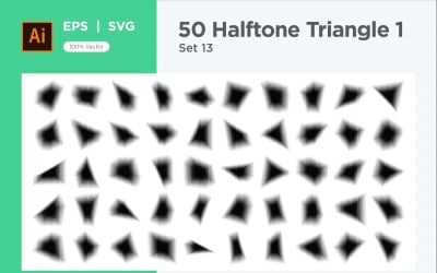 Triangle shape halftone background V1-50-13