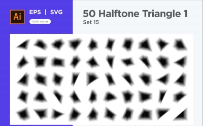 Triangelformad halvtonsbakgrund V1-50-15