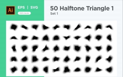 Triangle shape halftone background V1-50-1