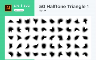 Triangle shape halftone background V1-50-9