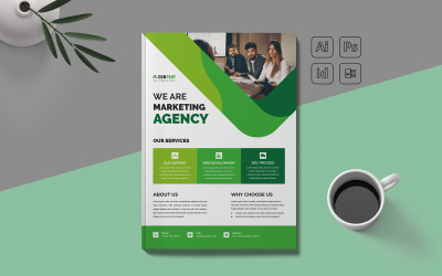 Unternehmensflyer-Vorlage, Flyer-Layout
