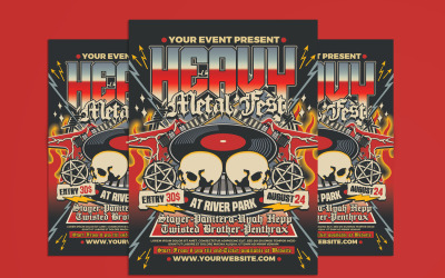 Šablona letáku Heavy Metal Music
