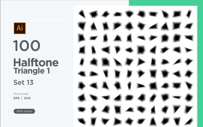 Triangle shape halftone background V1-100-13