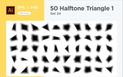 Triangle shape halftone background V1-50-23