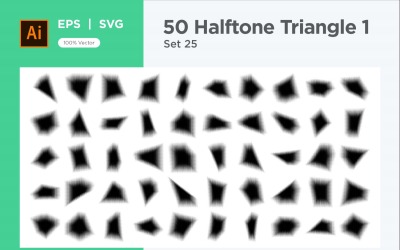 Triangle shape halftone background V1-50-25