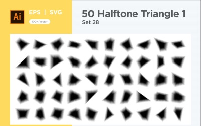 Triangelformad halvtonsbakgrund V1-50-28