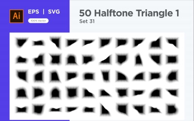 Triangelformad halvtonsbakgrund V1-50-31