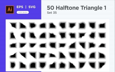 Triangelformad halvtonsbakgrund V1-50-35