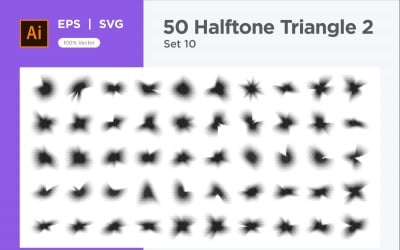 Triangle shape halftone background V2-50-10