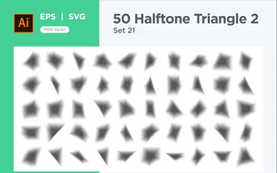 Triangle shape halftone background V2-50-21