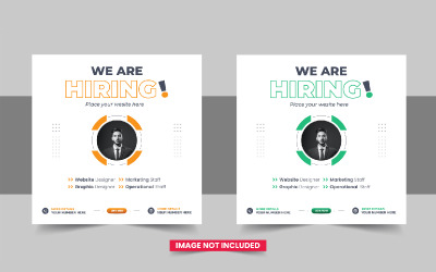 We Are Hiring Job Vacancy Social Media Post design