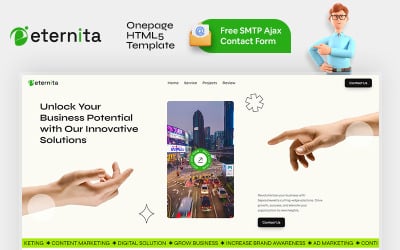 Eternita — одностраничный шаблон HTML5