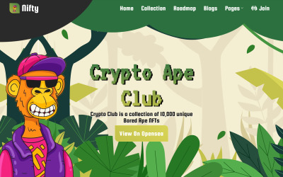 Nifty - Bitcoin Cryptocurrency, Crypto Trading, NFT Website Template