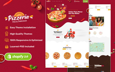 Pizzeria - Shopify Тема для пиццы, фаст-фуда, ресторанов и кафе