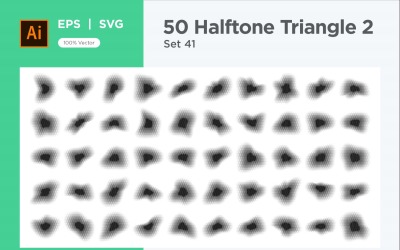 Triangelformad halvtonsbakgrund V2-50-41