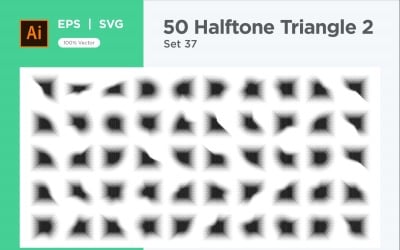 Triangle shape halftone background V2-50-37