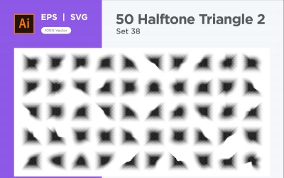 Triangle shape halftone background V2-50-38