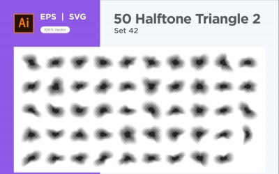 Triangle shape halftone background V2-50-42
