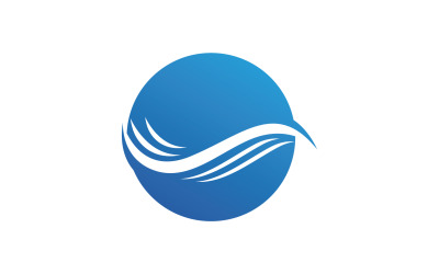 Beach water wave logotyp vektor v14