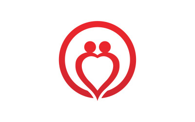 Cuidado familiar salud personas y equipo éxito empresarial logo v1