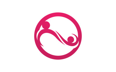 Family care health people and team business success logo v3