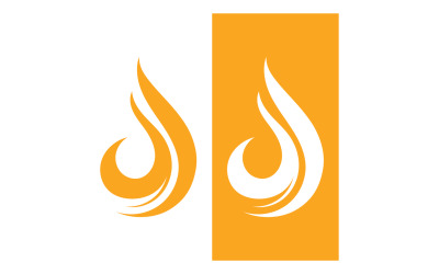 Feuer, heiße Flamme, Logo, Brennvorlage, Vektor v1
