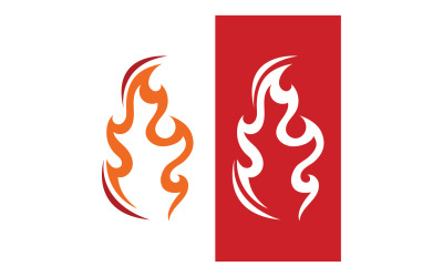 Fuoco fiamma calda logo brucia modello vettore v9