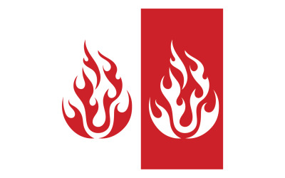 Fuoco fiamma calda logo masterizzazione vettore modello v13