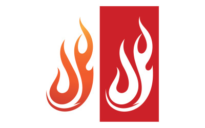 Fuoco fiamma calda logo masterizzazione vettore modello v16