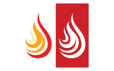 Fuoco fiamma calda logo masterizzazione vettore modello v2