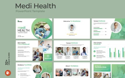 Modelo de apresentação do Medi Health PowerPoint