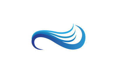 Plaj su dalgası logo vektörü v31