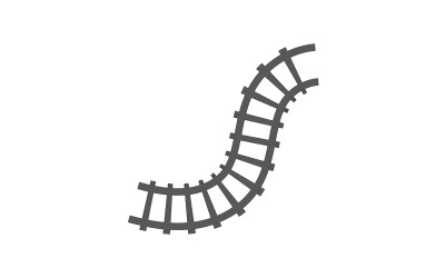 Treinbaan manier logo pictogram vector sjabloon logo v26