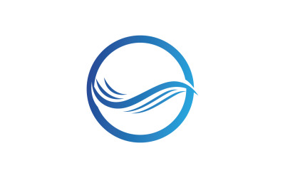 Vettore del logo dell&amp;#39;onda d&amp;#39;acqua della spiaggia v23