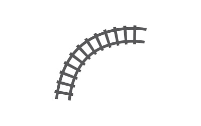 Vlaková trať cesta logo ikona vektorové šablony logo v24