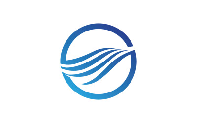 Wektor logo fala wody plaży v25