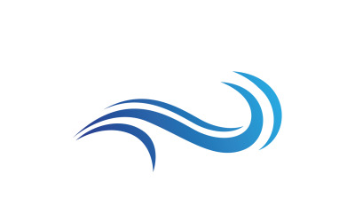 Wektor logo fali wody plaży v6