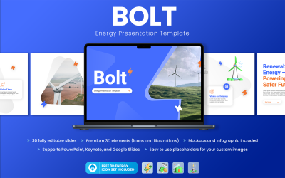 Bolt - Modelo de Apresentação de Energia Elétrica para Google Slides