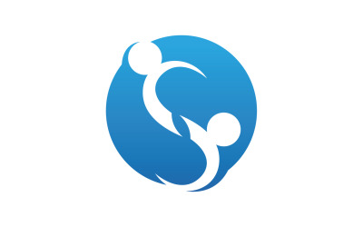 Cuidado familiar salud personas y equipo éxito empresarial logo v16