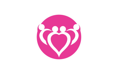 Family care health people and team business success logo v10