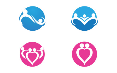 Family care health people and team business success logo v13