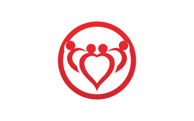 Family care health people and team business success logo v15