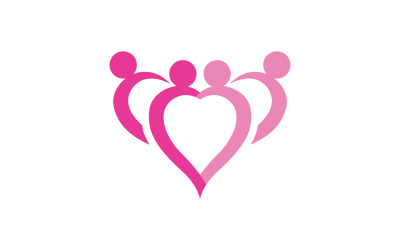 Family care health people and team business success logo v6