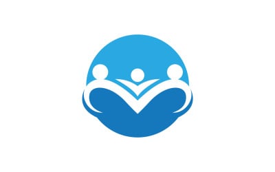 Family care health people and team business success logo v9
