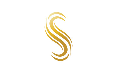 Hair wave style gold logo v1